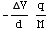 -ΔV/dq/M