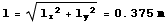 RowBox[{l, =, RowBox[{(l_x^2 + l_y^2)^(1/2), =, RowBox[{0.375,  , m}]}]}]